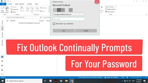 outlook 365 need password|Outlook continually prompts for password when you try to .